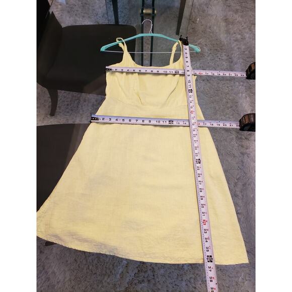 Old Navy Sheath Dress Women's Medium Tall Yellow Scoop Neck Sleeveless Pullover - Picture 8 of 13